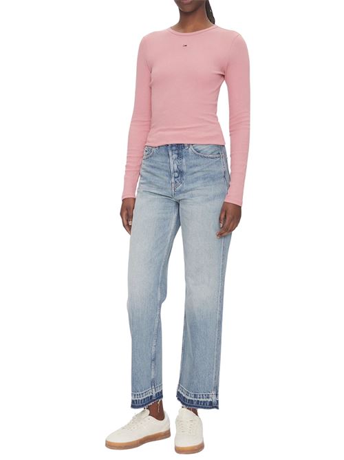 T-shirt rosa in cotone Tommy Jeans | DW0DW17387TI0